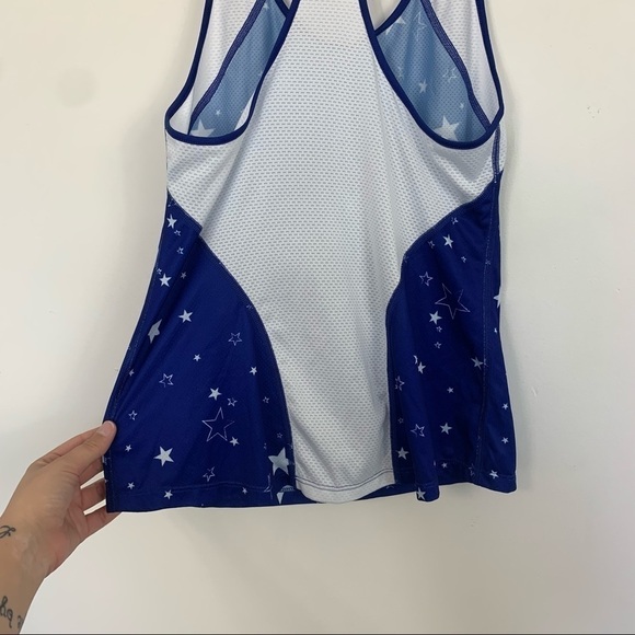 Old Navy Mesh Americana Pattern Royal Blue White Tank Top Size Small - Picture 7 of 10